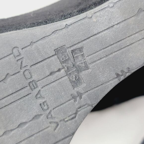 Vagabond Whimisgoth Dark Fairy Peep Toe Black Suede Girlie Ankle Wedge Size 11 - Picture 11 of 12